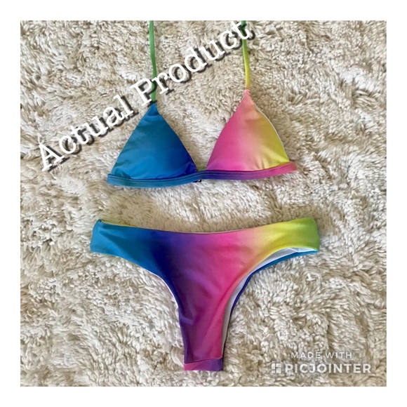 Ombre Tie Dye Cheeky Printed Bikini - Picture 6 of 6